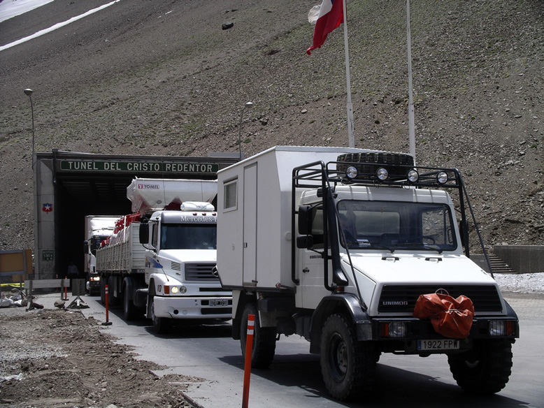 Salida del tunel de los Libertadores